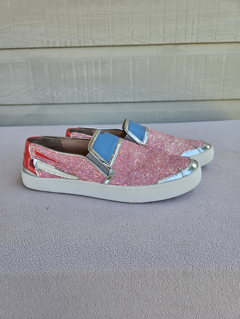 Kate Spade New York Lotus Slip-On Sneakers Women SZ 8 Pink Cadillac Car Flat